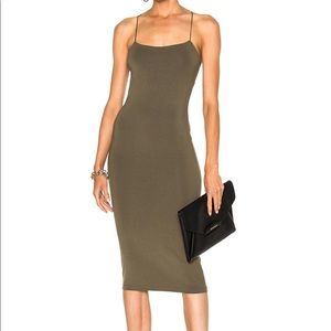 Alexander Wang T Modal Spandex Strappy Cami Tank Dress In Military BRAND NEW